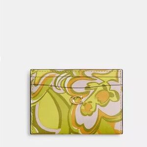 Coach Essential Card Case with Paisley Print